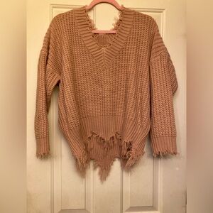 Main Strip brand, size small, Fringed Sweater